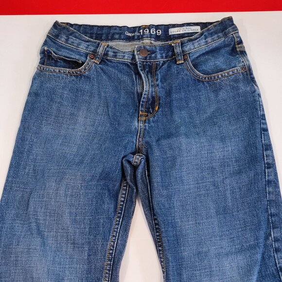 GAP kids 1969 jeans original style blue boys size 12 - Picture 2 of 15